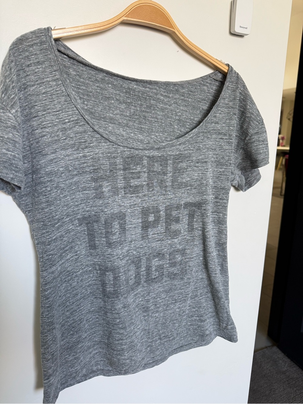 Buy Me Brunch Here To Pet Dogs Graphic Tee Gray Burnout Grunge Size S - Picture 6 of 7
